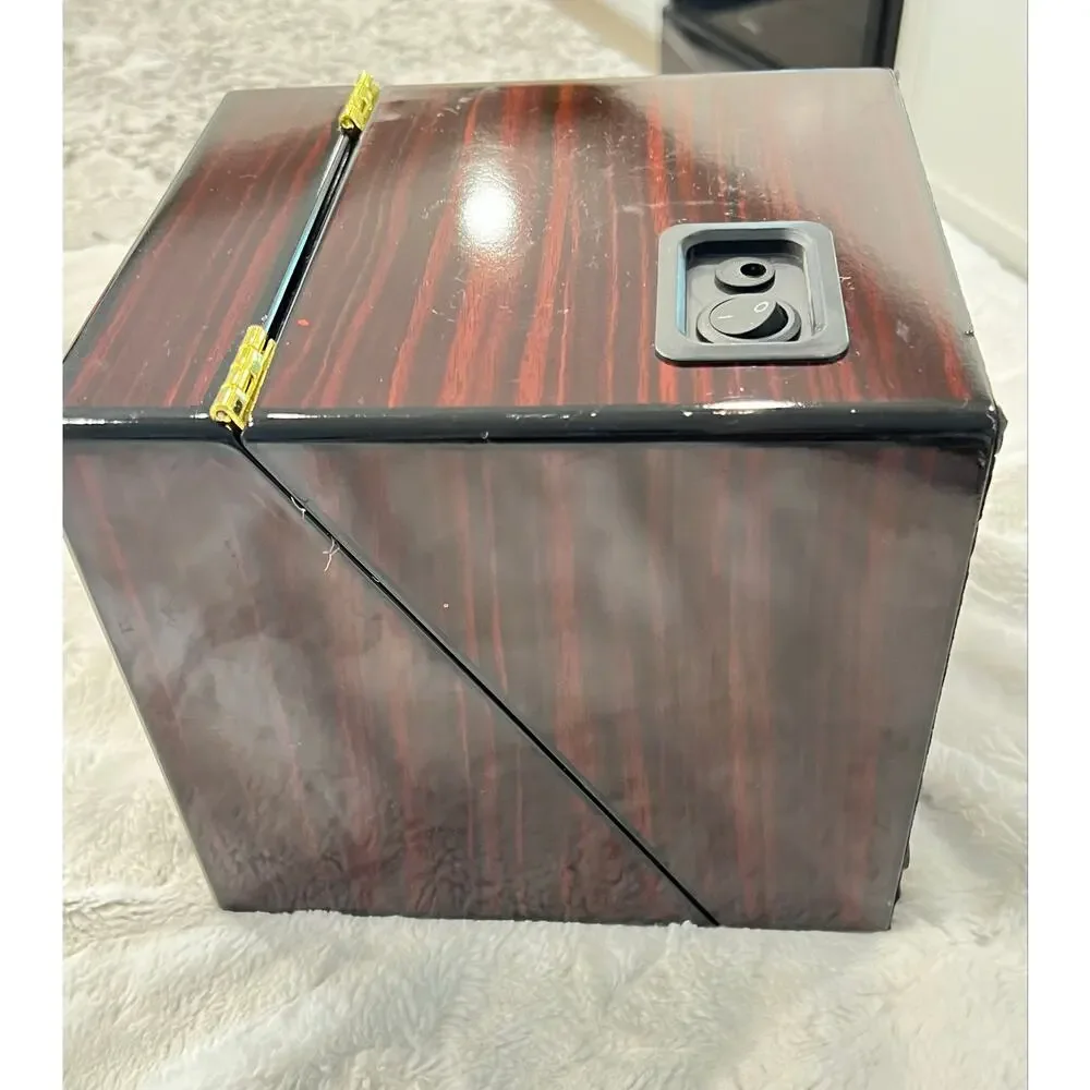 Automatic Watch Winder Box Double 2 Slot Display Storage Luxury Rototion Wooden